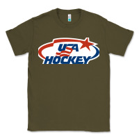Army Green usa hockey Classic Tee - linhVisuals