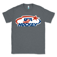 Charcoal Heather usa hockey Classic Tee - linhVisuals
