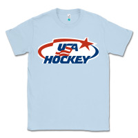 Dusty Blue usa hockey Classic Tee - linhVisuals