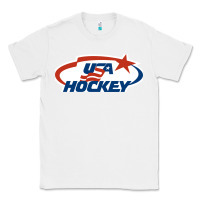 White usa hockey Classic Tee - linhVisuals