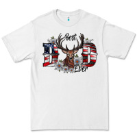 White Best Dad Ever Premium Tee - CowhideDigitalArt