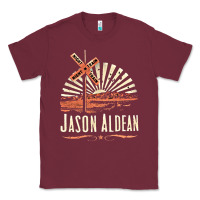Burgundy Jason Aldean Classic Tee - linhVisuals
