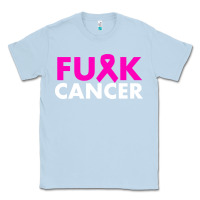 Dusty Blue fck cancer Classic Tee - linhVisuals