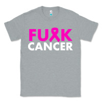 Heather Grey fck cancer Classic Tee - linhVisuals