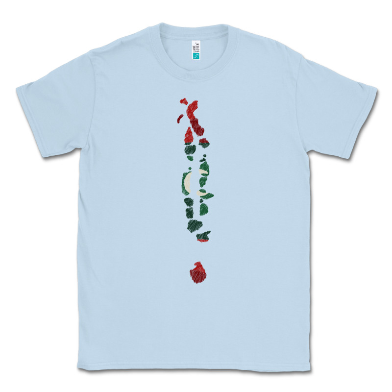 Maldives Map Flag Drawing Line Art Classic Tee by linhVisuals | Teevron