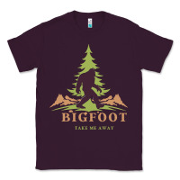 Plum bigfoot t  shirt bigfoot take me away t  shirt Classic Tee - linhVisuals