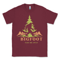 Burgundy bigfoot t  shirt bigfoot take me away t  shirt Classic Tee - linhVisuals