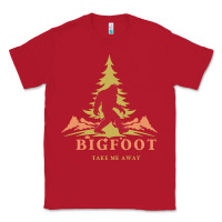 Red bigfoot t  shirt bigfoot take me away t  shirt Classic Tee - linhVisuals
