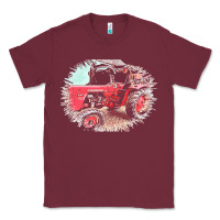 Burgundy tractor t  shirt tractor t  shirt Classic Tee - linhVisuals