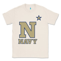 Natural navy midshipmen Classic Tee - linhVisuals