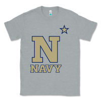 Heather Grey navy midshipmen Classic Tee - linhVisuals
