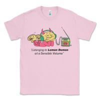 Bubblegum Pink listening to lemon demon Classic Tee - linhVisuals