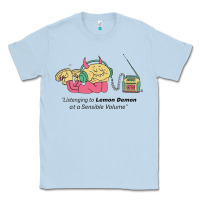 Dusty Blue listening to lemon demon Classic Tee - linhVisuals