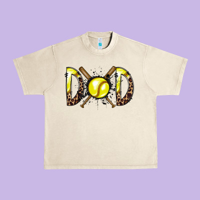 Dad Softball Urban Heavy Tee Designed By Racoondesign