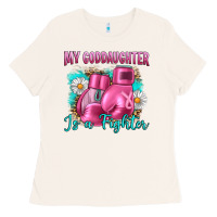 Bone Breast Cancer my Goddaughter is a fighter Ladies Tee - Artiststas