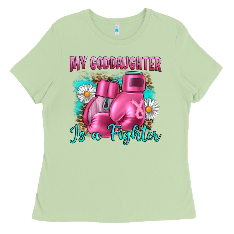 Breast Cancer My Goddaughter Is A Fighter Ladies Tee by Artiststas | Teevron
