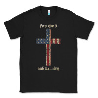 Black for god and country cross american flag faith us patriotic tank top Classic Tee - linhVisuals