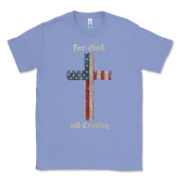Colony Blue for god and country cross american flag faith us patriotic tank top Classic Tee - linhVisuals