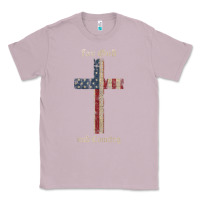 Lilac for god and country cross american flag faith us patriotic tank top Classic Tee - linhVisuals