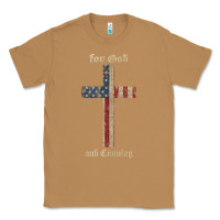 Toasted Coconut for god and country cross american flag faith us patriotic tank top Classic Tee - linhVisuals