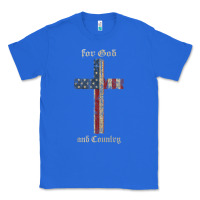 True Royal for god and country cross american flag faith us patriotic tank top Classic Tee - linhVisuals