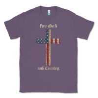 Lavender for god and country cross american flag faith us patriotic tank top Classic Tee - linhVisuals