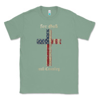 Sage for god and country cross american flag faith us patriotic tank top Classic Tee - linhVisuals