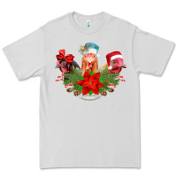 Dove Grey Chickens Christmas Premium Tee - CowhideDigitalArt
