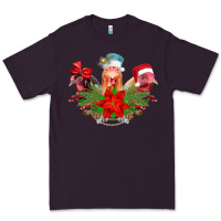 Plum Chickens Christmas Premium Tee - CowhideDigitalArt