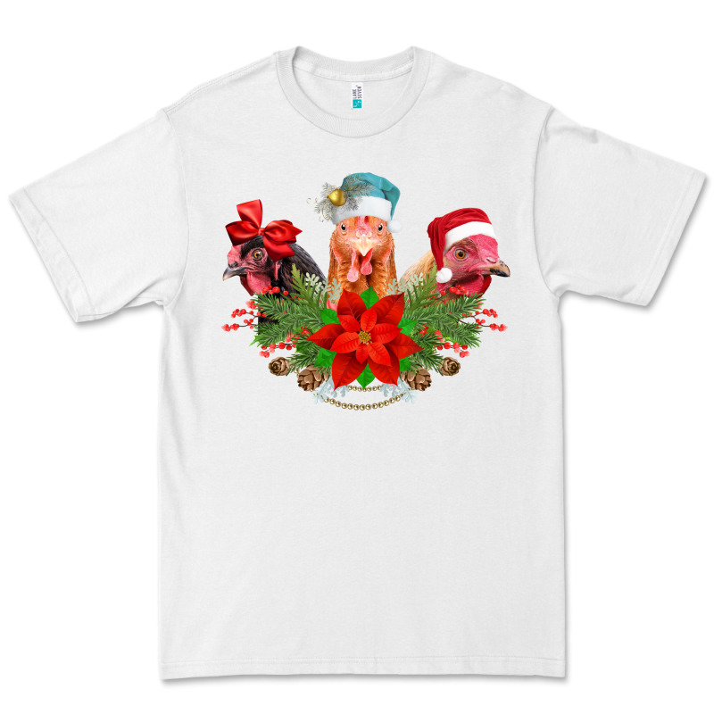 Chickens Christmas Premium Tee by CowhideDigitalArt | Teevron