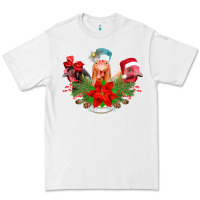White Chickens Christmas Premium Tee - CowhideDigitalArt