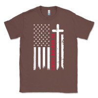 Chestnut in god we trust with patriotic vintage american flag t shirt Classic Tee - linhVisuals