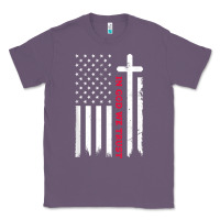 Lavender in god we trust with patriotic vintage american flag t shirt Classic Tee - linhVisuals
