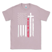 Lilac in god we trust with patriotic vintage american flag t shirt Classic Tee - linhVisuals