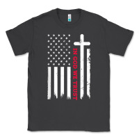 Smoke in god we trust with patriotic vintage american flag t shirt Classic Tee - linhVisuals