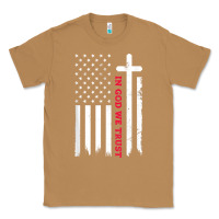 Toasted Coconut in god we trust with patriotic vintage american flag t shirt Classic Tee - linhVisuals