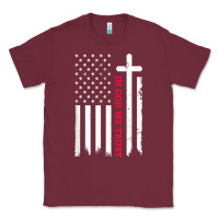 In God We Trust With Patriotic Vintage American Flag T Shirt Classic Tee | Teevron