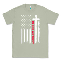 Matcha in god we trust with patriotic vintage american flag t shirt Classic Tee - linhVisuals