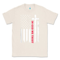 Natural in god we trust with patriotic vintage american flag t shirt Classic Tee - linhVisuals