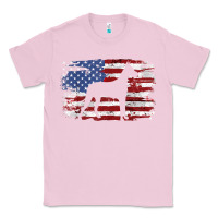 Bubblegum Pink great dane vintage american flag t shirt Classic Tee - linhVisuals