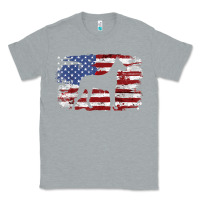 Heather Grey great dane vintage american flag t shirt Classic Tee - linhVisuals