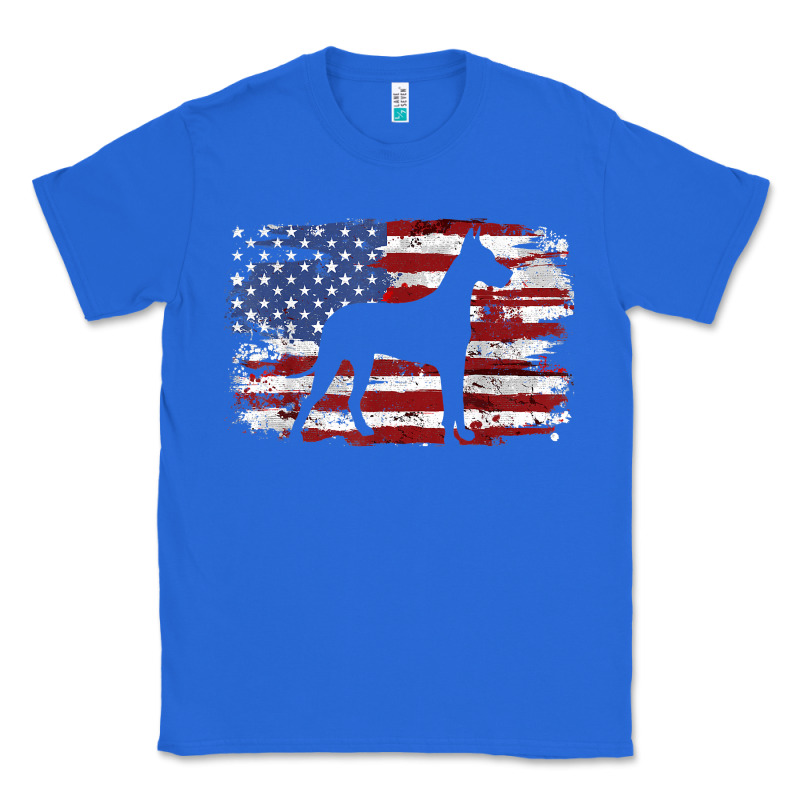 Great Dane Vintage American Flag T Shirt Classic Tee by linhVisuals | Teevron