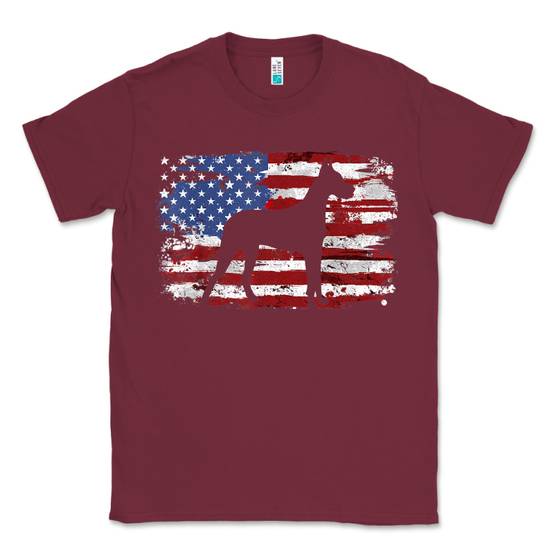 Great Dane Vintage American Flag T Shirt Classic Tee by linhVisuals | Teevron