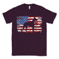 Plum great dane vintage american flag t shirt Classic Tee - linhVisuals
