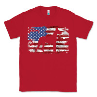 Red great dane vintage american flag t shirt Classic Tee - linhVisuals