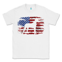 White great dane vintage american flag t shirt Classic Tee - linhVisuals