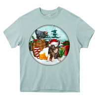 Arona Christmas Pig With Chicken Heavy Core Tee - FaDigitalArtStudio