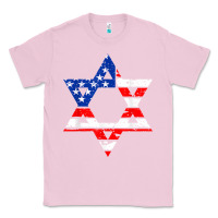Bubblegum Pink hanukah american flag star of david   jewish chanukah t shirt Classic Tee - linhVisuals