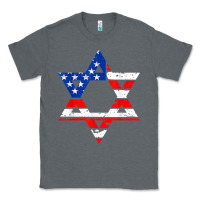 Charcoal Heather hanukah american flag star of david   jewish chanukah t shirt Classic Tee - linhVisuals