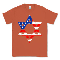 Copper hanukah american flag star of david   jewish chanukah t shirt Classic Tee - linhVisuals